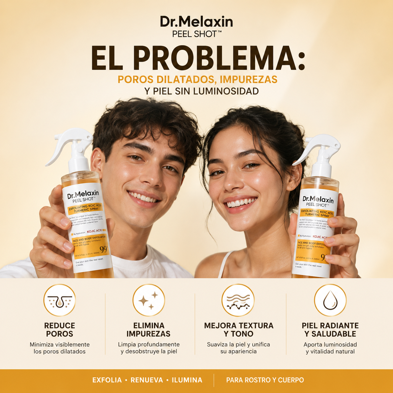 ✨ Dr. Melaxin Peel Shot Rice Ampoule™ | Reduce Poros, Elimina Impurezas y Consigue una Piel Radiante
