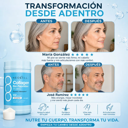 NeoCell Bio-Péptidos de Colágeno Hidrolizado Premium – 400g | Piel Radiante, Cabello Fuerte y Articulaciones Saludables