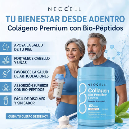 NeoCell Bio-Péptidos de Colágeno Hidrolizado Premium – 400g | Piel Radiante, Cabello Fuerte y Articulaciones Saludables